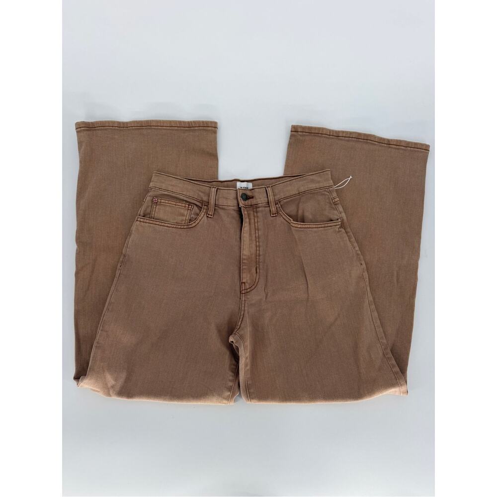 Hudson Jolene Wide Leg High Rise Jeans Tan Brown Womens NEW - Size 27 - Picture 3 of 11